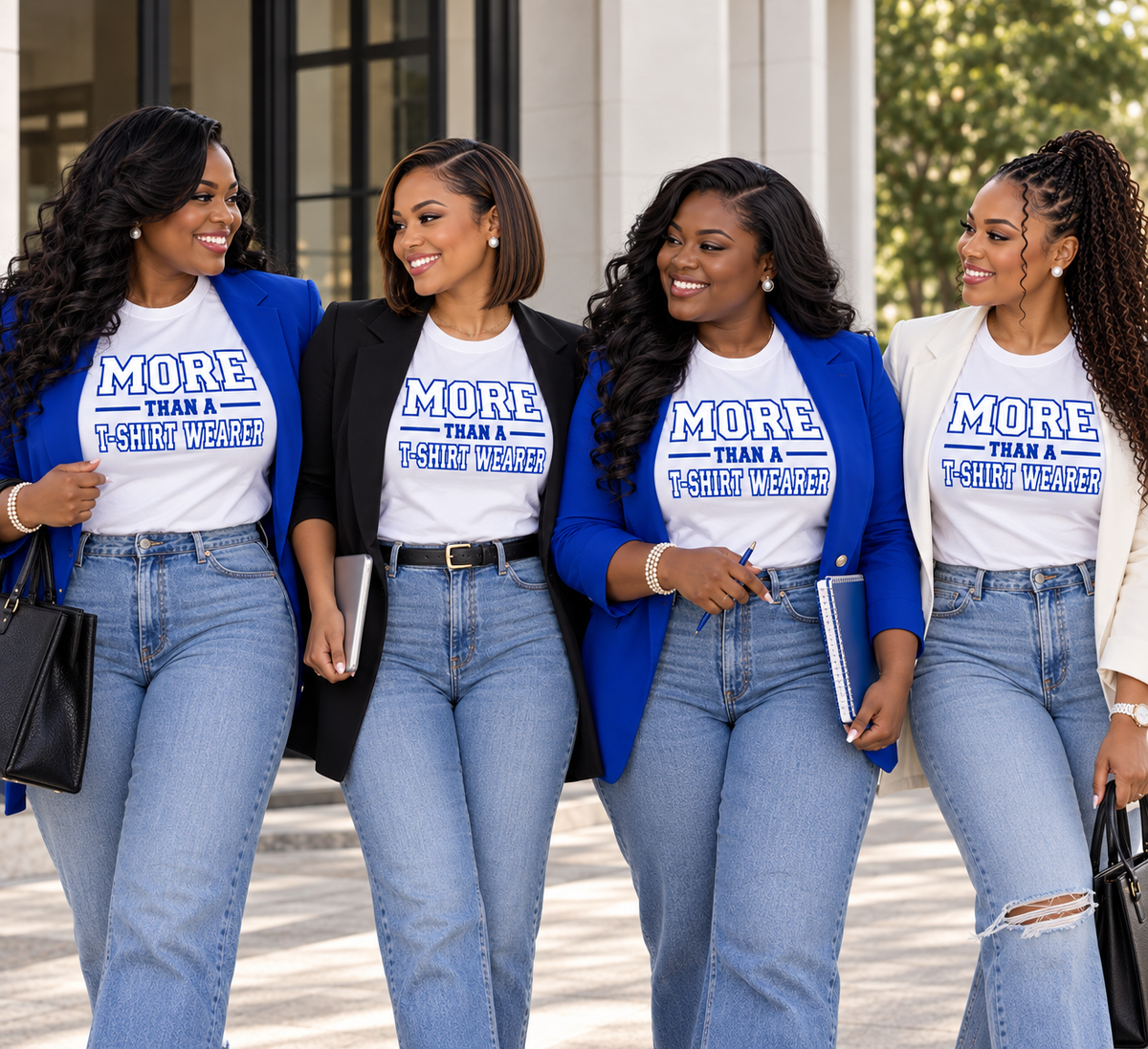 More Than A T-Shirt Wearer Tee | Blue White